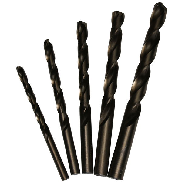 Drill America 1/4" - 1/2" Cobalt Heavy Duty Jobber Length Drill Bit Set, Number of Pieces: 5 POUDWDCOJ